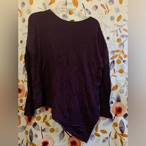 Matty M Women's Long-Sleeve Crew Neck Bodysuit in Deep Plum